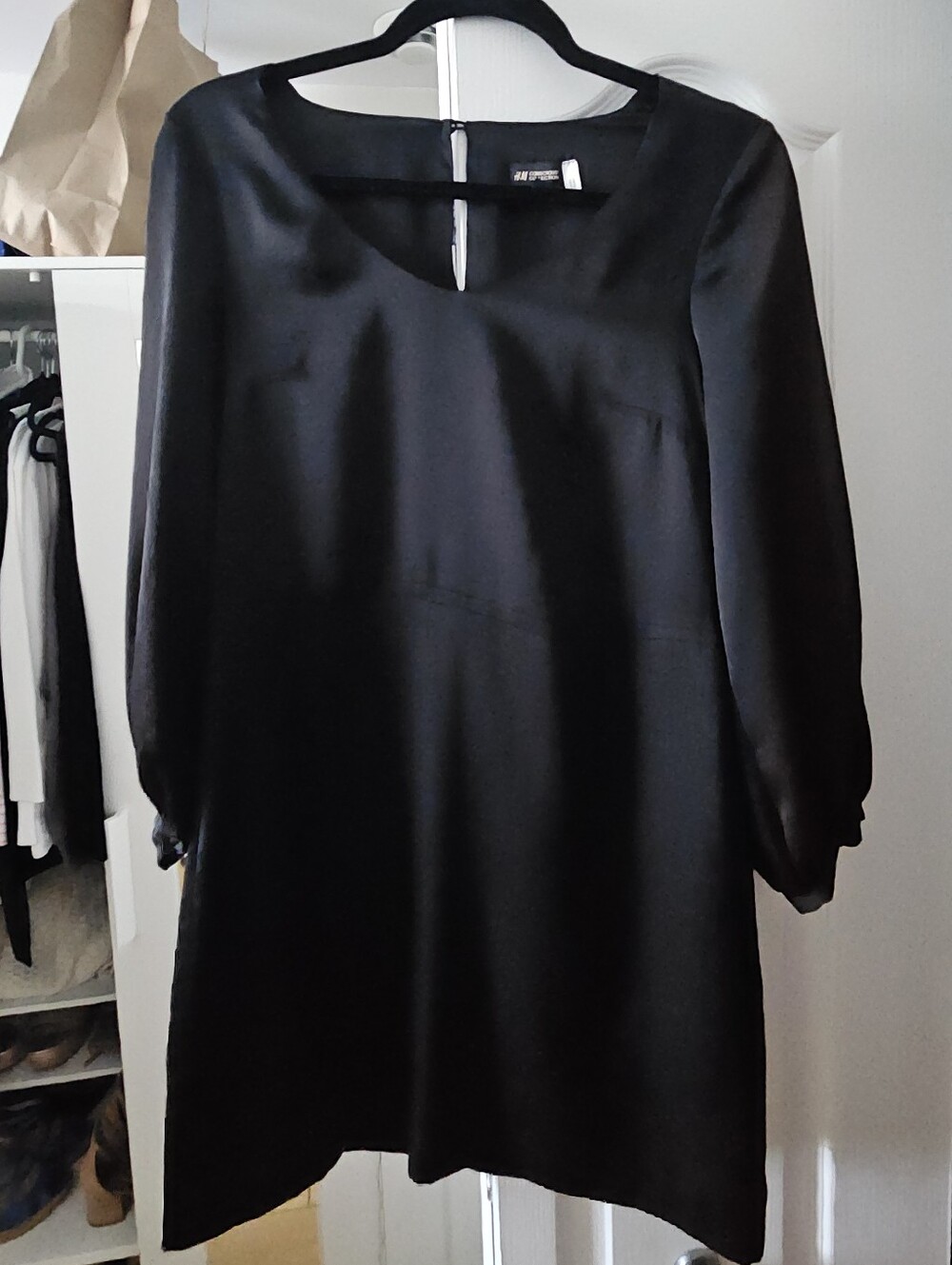 H&M Black Satin Dress